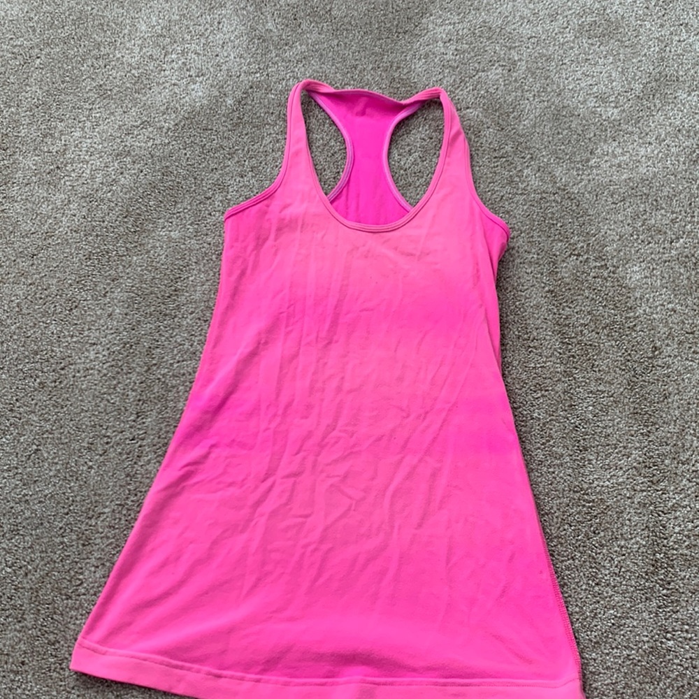 Pink Lululemon Racerback Tank Top